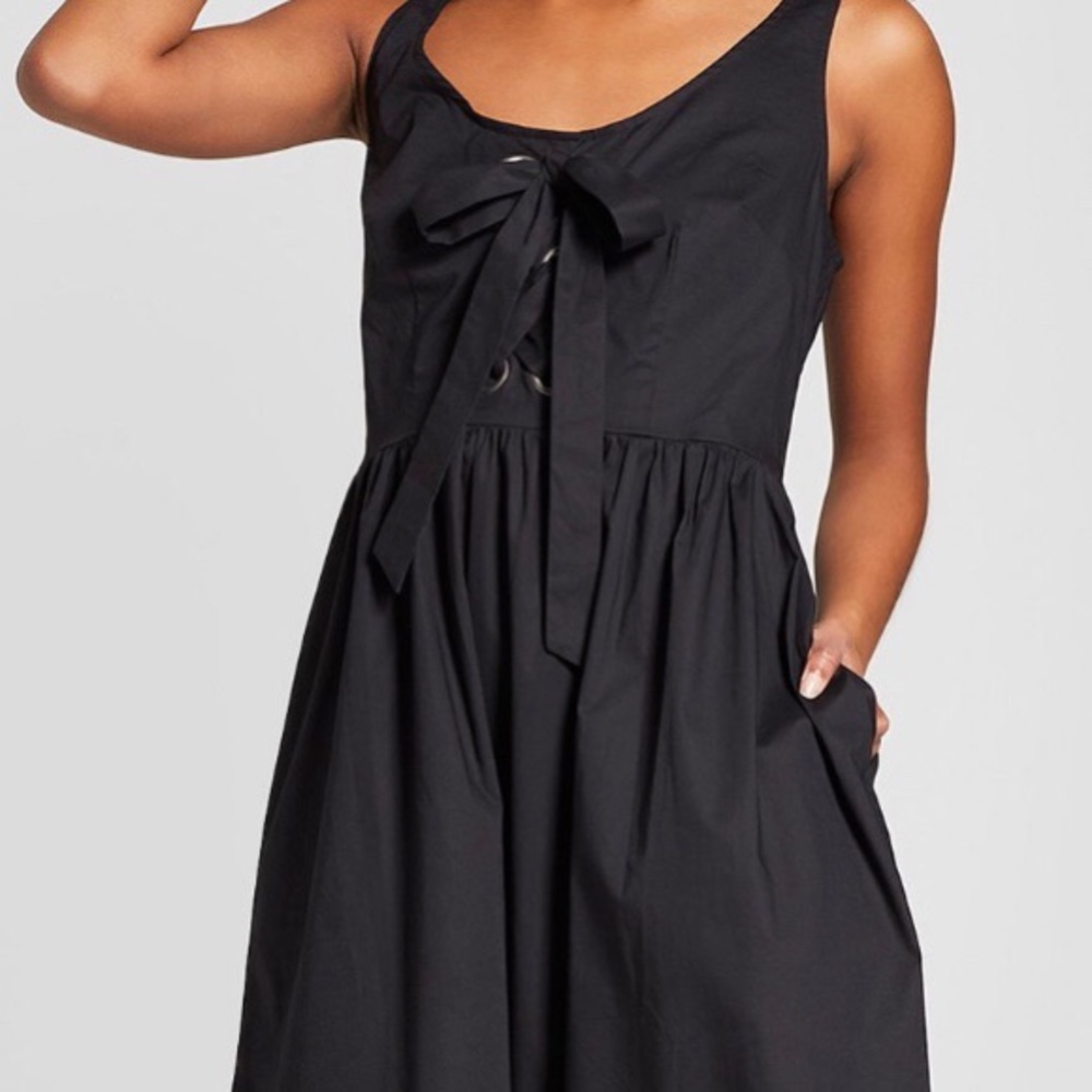 Women’s Scoop Next Bow tie Tea Length Dress Medium